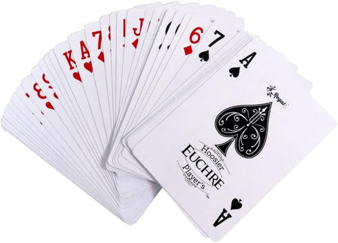 Regal Games Euchre Card Games 2 Pack, Adult Playing Card Game Set with Score Sheets for Family Fun