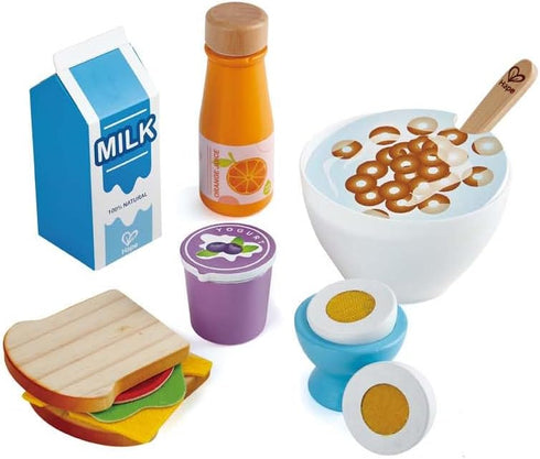 Hape Delicious Wooden Breakfast Playset, Educational Wooden Kitchen Toys for Toddlers Age 3 Years and Up