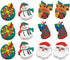 amscan Christmas Icon Erasers, 1 1/2", Assorted Designs, 12 Pcs