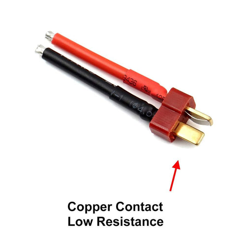 5 Pairs T Plug Connector Female and Male Deans with 14AWG Silicon Wire for RC Lipo Battery Cable
