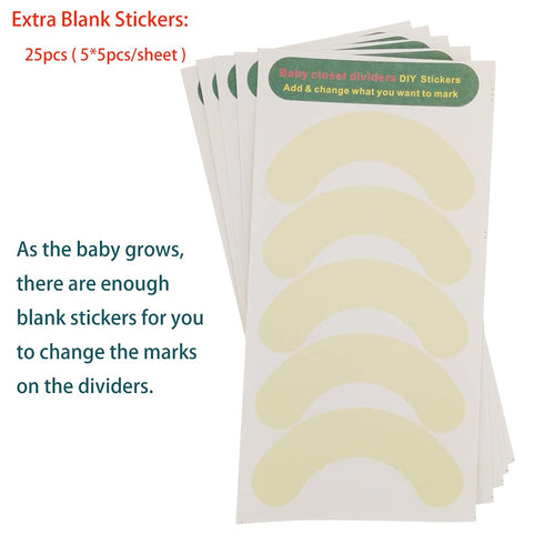 Baby Closet Dividers with Extra Stickers, Cute Nursery Clothes Organizer for Hangers