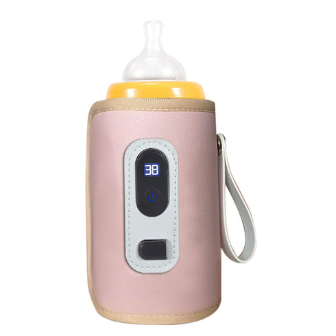 Pink USB Baby Bottle Warmer with LCD Temperature Control