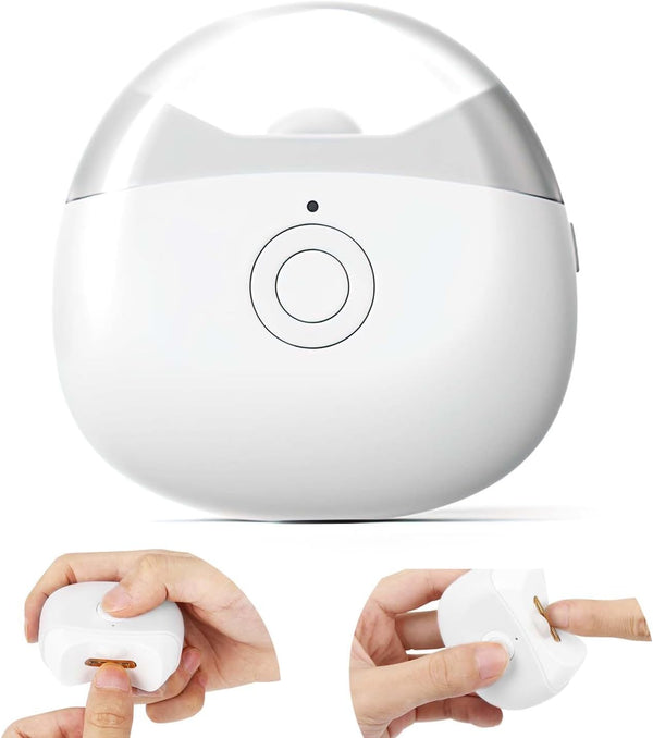 SCAIKTIG Automatic Electric Nail Clipper with LED Light & 2 Speeds with Nail