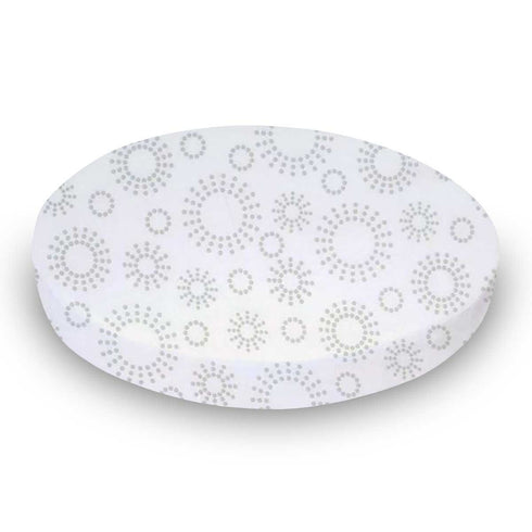 SHEETWORLD.COM SheetWorld Baby Fitted Round Crib Sheet, 100% Cotton Woven Sheet, Unisex Boy