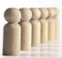 Jumbo Dad 50 Pack, 3-9/16 inch Unfinished Wood Peg Dolls for Crafting Projects