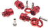 12mm to 17mm Wheel Hex Hub Adapter Extension for 1/10 RC Car, Upgrade 1/8 Tires, Red