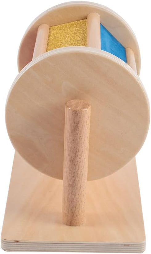 Tiger Montessori 6-12 Spinning Rainbow Drum Toys Designed for Month Babies Infant Toys (Multiple Materials Spinning