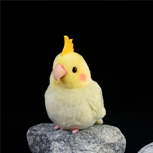 Nohito 4.9'' Yellow Cockatiel Parrot Plush Toy, Stuffed Animal, Cute Little Bird Gifts for Kids