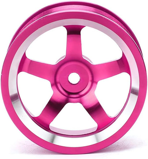 Tbest 4Pcs Wheel Hub Adapters Set, 1/10 Aluminum Alloy Wheel Rims for 94123 Tour Drift Car, 1/10 Drift Wheels