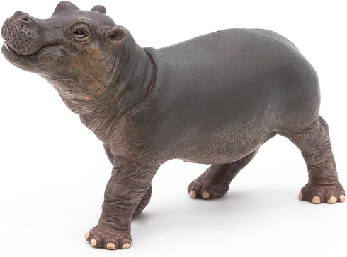 Papo Hand-Painted Wild Animal Kingdom Hippopotamus Calf Figurine 50052, Collectible for Children 3+