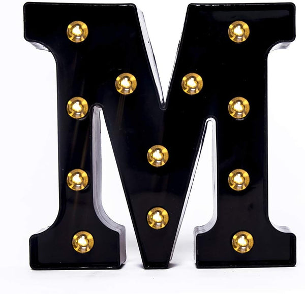 Foaky Black LED Marquee Number Lights Sign - Light Up Marquee Number for Night Light, Wedding, Birthday Party, Battery