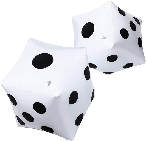 13 inch Giant Inflatable Dice Pool Toy - Pack of 2 for Lawn Game Outdoor Floor Games