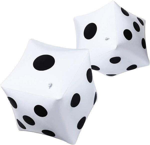 13 inch Giant Inflatable Dice Pool Toy - Pack of 2 for Lawn Game Outdoor Floor Games