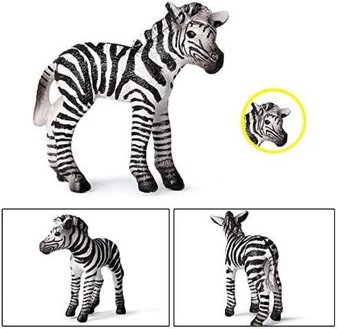 Playset Gemini&Genius Zebra Toys - Wild Life Zoo Animal Figurines, African Jungle Animal Action Figure Gift for Kids