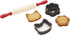 The Dreidel Company Red Wooden Rolling Pin Dough Roller for Kids, 7.5" (12-Pack)
