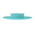 Nuby Sure Grip Silicone Feeding Bowl - Toddler Suction Plate - 6+ Months - Aqua