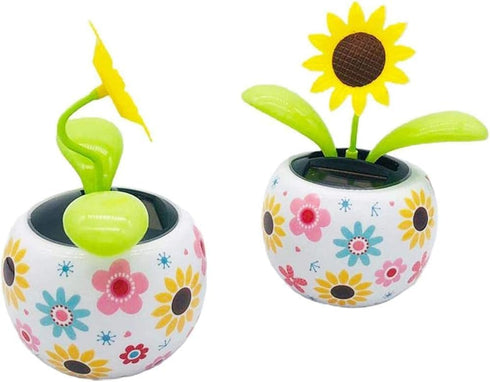 1Pc Sunflower Solar Dancing Decor for Car - Solar Powered Swinging Animated Dancer, Funny Ornaments, Solar Power Kits