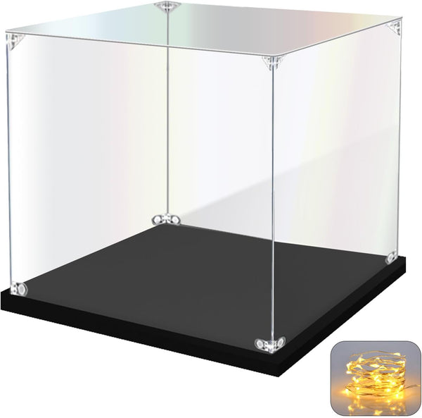 Acrylic Display Case for Collectibles - Clear Box for Lego, Alternative Glass Case for Figures, Doll Toys Home Storage