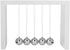 Newton's Cradle Balance Balls, Acrylic Shelf Science Physics Learning Desk Toys for Home and Office Decoration, White