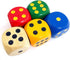 Set 5 1 1/5" (5 SmartDealsPro of Random Color Large Round Edge Wooden Dice Colors with dots)