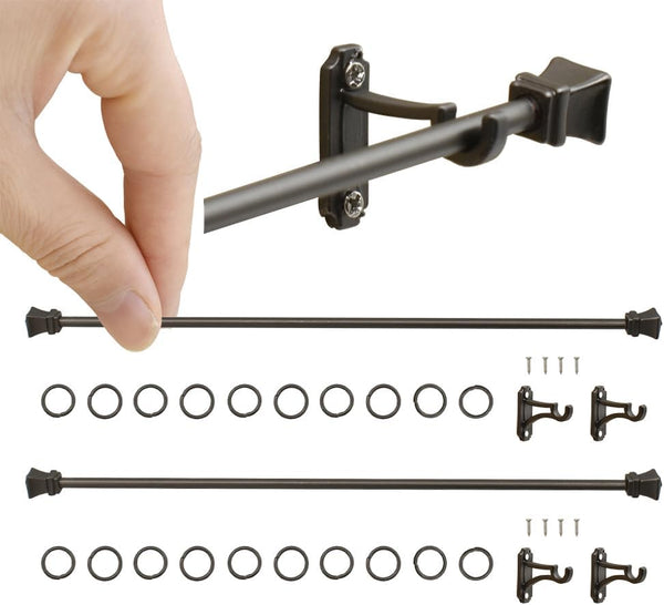 iLAND Dollhouse Accessories on 1/12 Scale, Dollhouse Decor of Mini Curtain Rods,