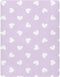 J JOYSAY Hearts Light Purple Fitted Crib Sheet for Boys Girls Baby Soft Crib