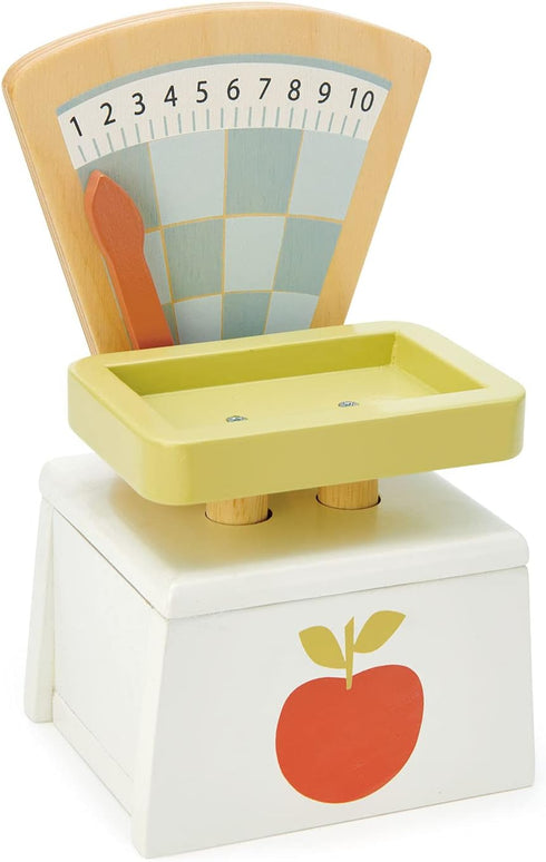 Set 3+ Tender Leaf Toys - Market Scale - Beautiful Grocery Weighing Scales Toy for Pretend Play for Kids