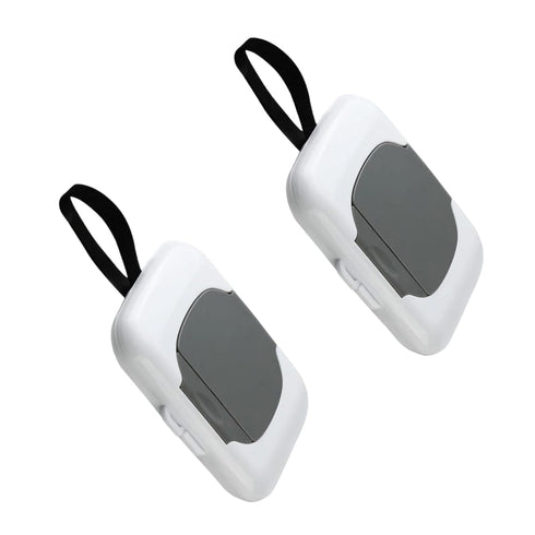 BWESOO 2Pcs Travel Wipe Holder Reusable Wet Wipe Container Box Strollers Hanging Dispensers
