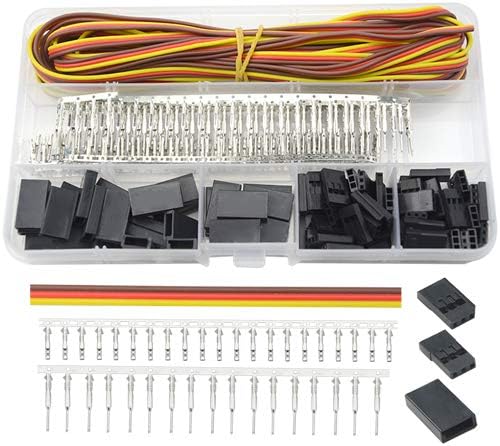 WMYCONGCONG 30 Kits Servo Plug Connector with 16Ft 22Awg Servo Wire, Male Female Kit Compatible with Futaba