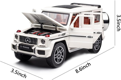 EROCK Exquisite 1/24 Benz G63 AMG Model Car, Zinc Alloy Pull Back Toy with Sound and Light for Kids Gift