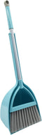 Kids Broom and Dustpan Set, Mini Dustpan and Broom for Children Housekeeping Pretend Play Cleaning Tools Set (Blue)