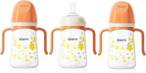 Oberni Baby Sippy Cup 240ml/8oz, Toddler Water Drinking Bottle with Non-Spill Valved