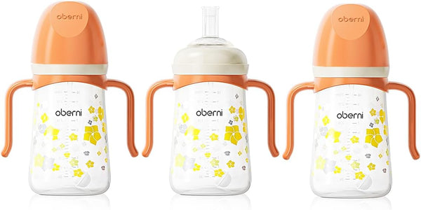 Oberni Baby Sippy Cup 240ml/8oz, Toddler Water Drinking Bottle with Non-Spill Valved