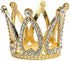 Gold Mini Crown Cake Topper, Prince Princess Small Tiara Cupcake Toppers, Rhinestone Golden Newborn Crown