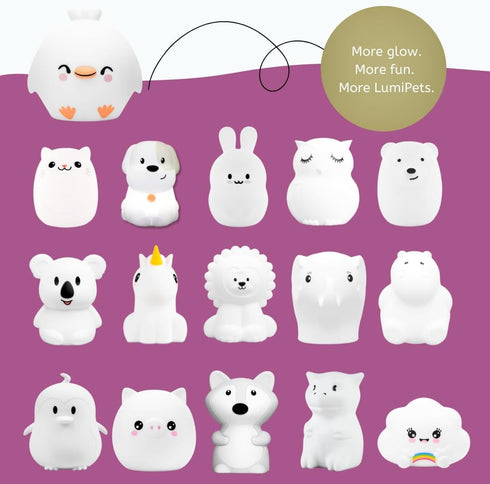 Lumipets Clara the Chick Squishy Silicone Night Light for Kids | Cute Night Light with Remote & Touch Control for Baby