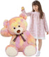 Tezituor 40in Giant Teddy Bear, Big Stuffed Animal Plush, Rainbow Yellow Soft Gifts for Baby Shower, Birthday