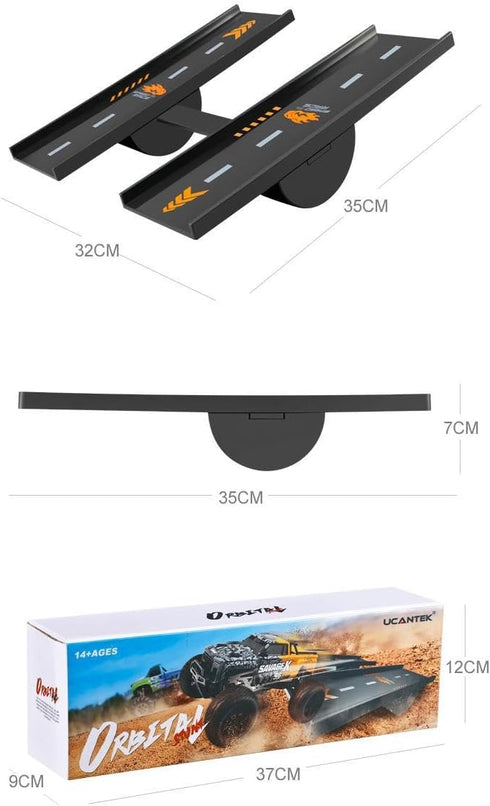RC Car Jump Ramp Slope Takeoff Board RC Stunt Playset for 1/10 1/12 1/14 1/16 Short-Course Truck/Monster Truck/Drifting RC Car