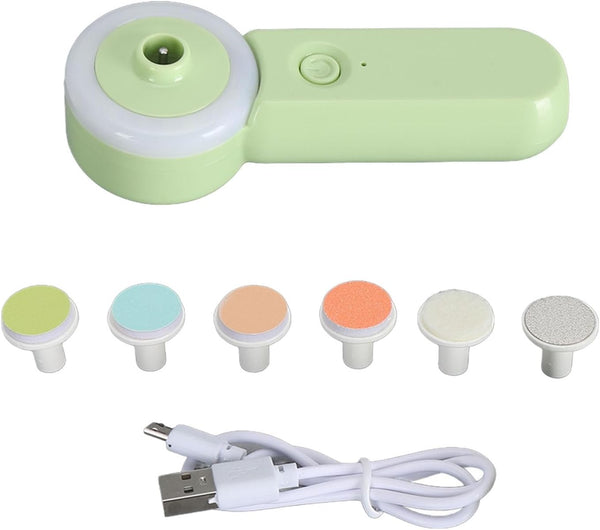 Rushbom Baby Nail Trimmer 2 Speeds 6 Grinding Pads Electric Nail File with