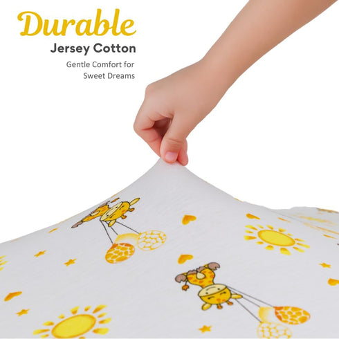JABMARS. 3 Pack (52 28), Set Crib Sheets Ultra Soft Jersey Cotton Baby Crib Sheets, Breathable Fitted Sheets