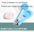 XUJINCN Clippers2 Pack Trimming Baby Nail Nail Clippersfor Baby's Fingers or ToesBlue and Pink Toddler Nail ClipperBe