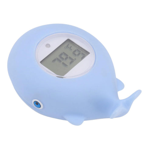 Hosioe Floating Toy Temperature Thermometer Whale Shape Baby Bath Tub Accurate Measurement Silent Alarm