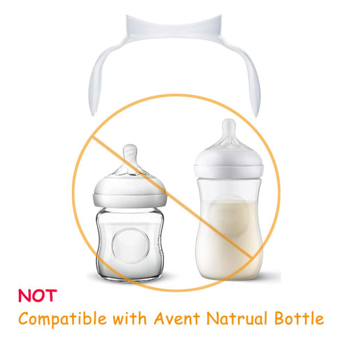 2 Count Compatible Bottle Handles for Philips Avent Anti-Colic AirFree Vent Baby Bottles, (White)