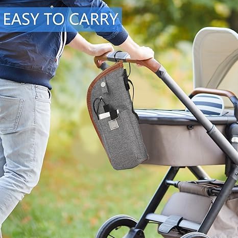 Generic 3-in-1 Portable USB-Powered Breastmilk & Bottle Warmer - Insulated Bag for Baby Bottles & Drinks, Ideal for Car