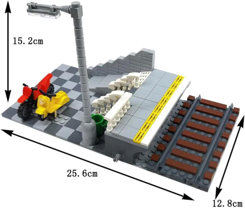 General Jim's Toy Train Building Blocks Sets Compatible with Lego City Trains or Tracks (Metro Train Platform)