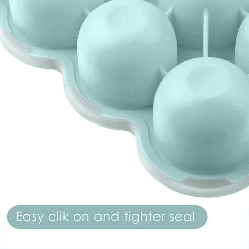 12 2.5oz, Samuelworld Baby Breast Milk and Food Storage Container, Portions x Stackable Food Grade Silicone Tray