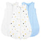 Sleep Sack 3-Pack, 100% Organic Cotton Wearable Blanket, 0.5 TOG Toddler Sleeping Bag, 2-Way Zipper