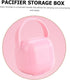 Set 2 Yardwe Portable Pacifier Box for Infants Pcs Lidded Soother Case Dustproof Design Convenient Travel Storage