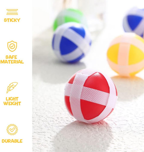 Toddmomy 20pcs Plastic Sticky Ball Set, Darts Game Accessories for Kids Outdoor Party Games
