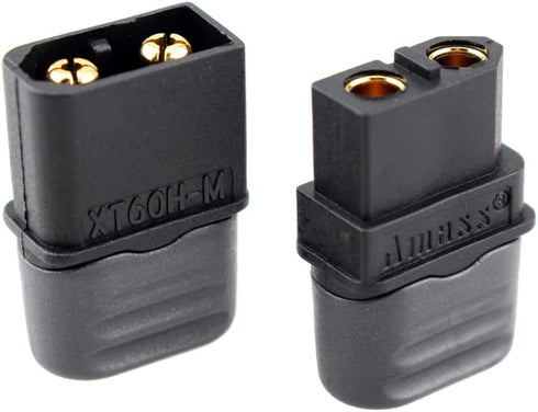 SoloGood Amass 20 Pair XT60H Bullet Connector Plug Black Male Female (Upgraded XT60) with Sheath for Lipo Battery