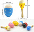 Wooden Easter Eggs Shakers Toys, Maracas Kids Hand Percussion Shakers for Party Favors, 4 Pack Easter Eggs with Shaker